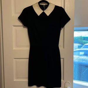 Vintage black dress with white collar/Wednesday Adams sz xs